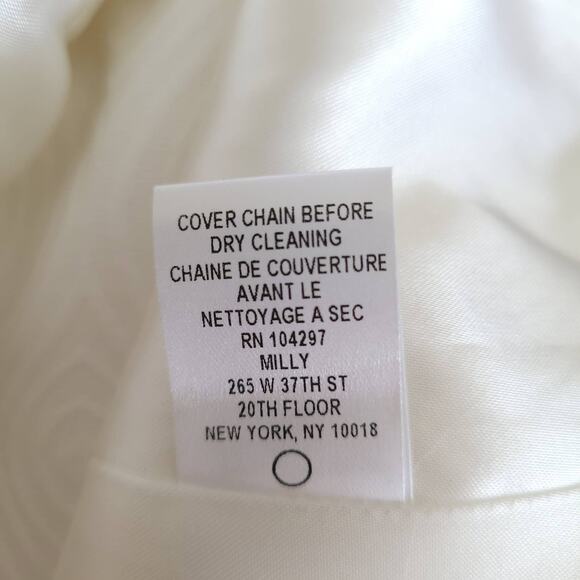 Milly of New York White Skirt Suit Mod 60s Retro Bridal Gold Chain Women 2/4 - Picture 13 of 16